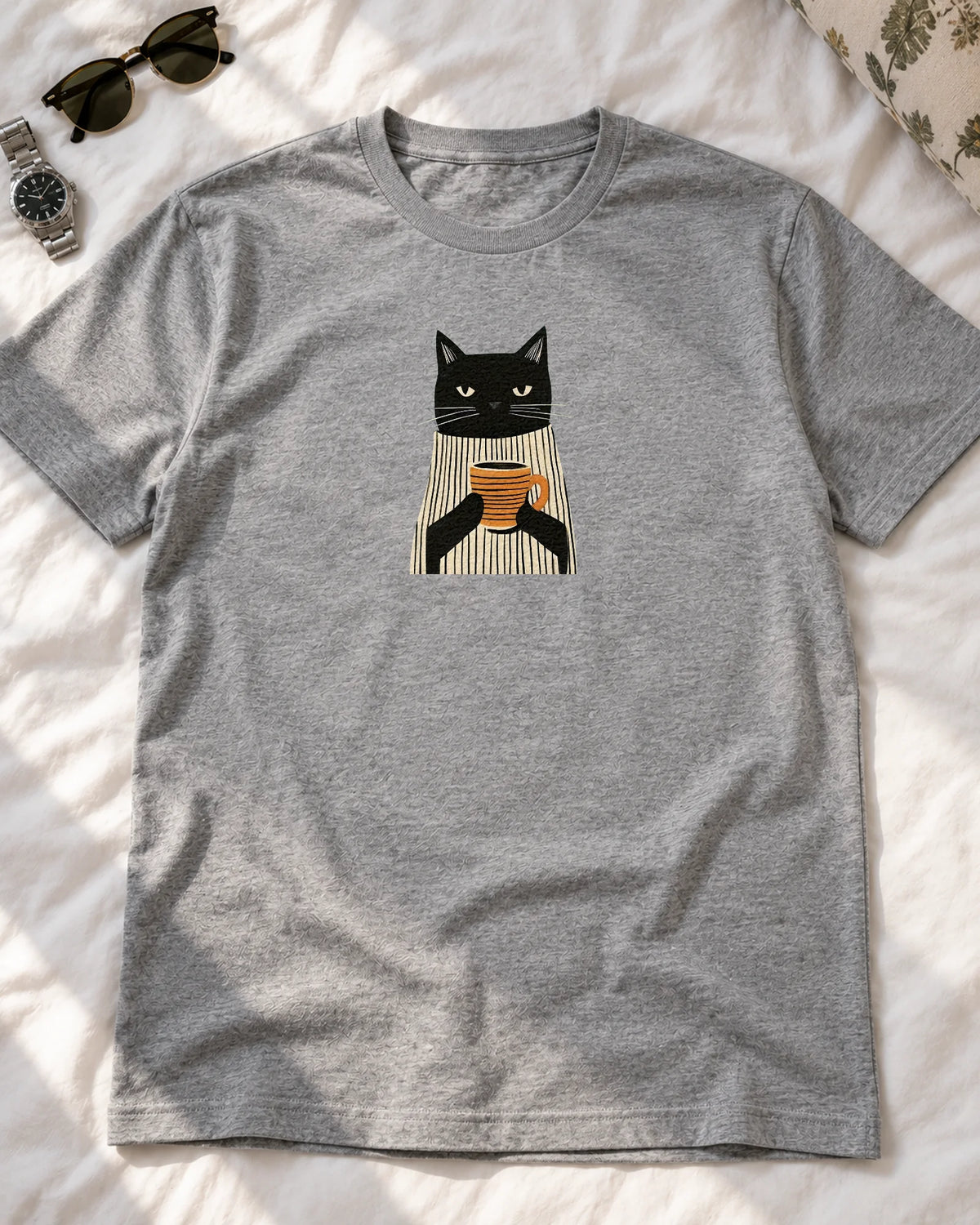Sarcastic sips iron-on patch on clothes
