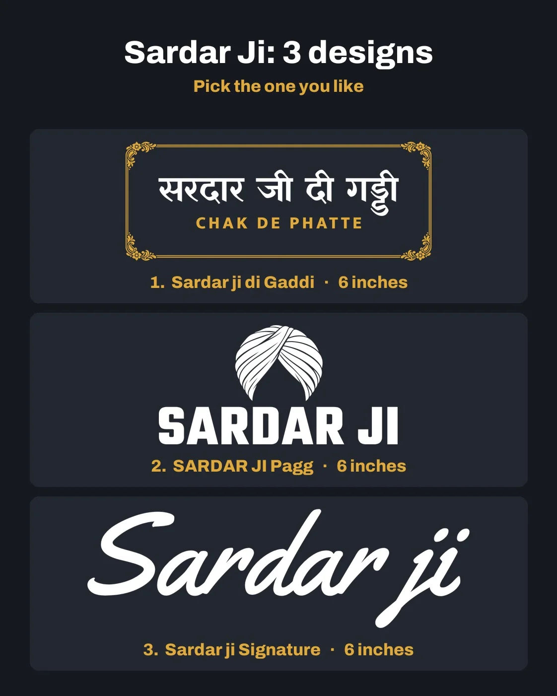 Sardar Ji car patch on a car rear glass