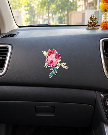 Scarlet Bloom sticker mockup