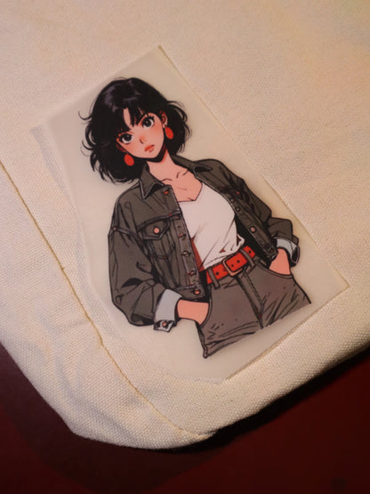 Retro Rebel Girl | Iron-on Patch | Girlie Pop