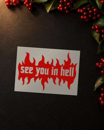 See You In Hell iron-on patch transfer