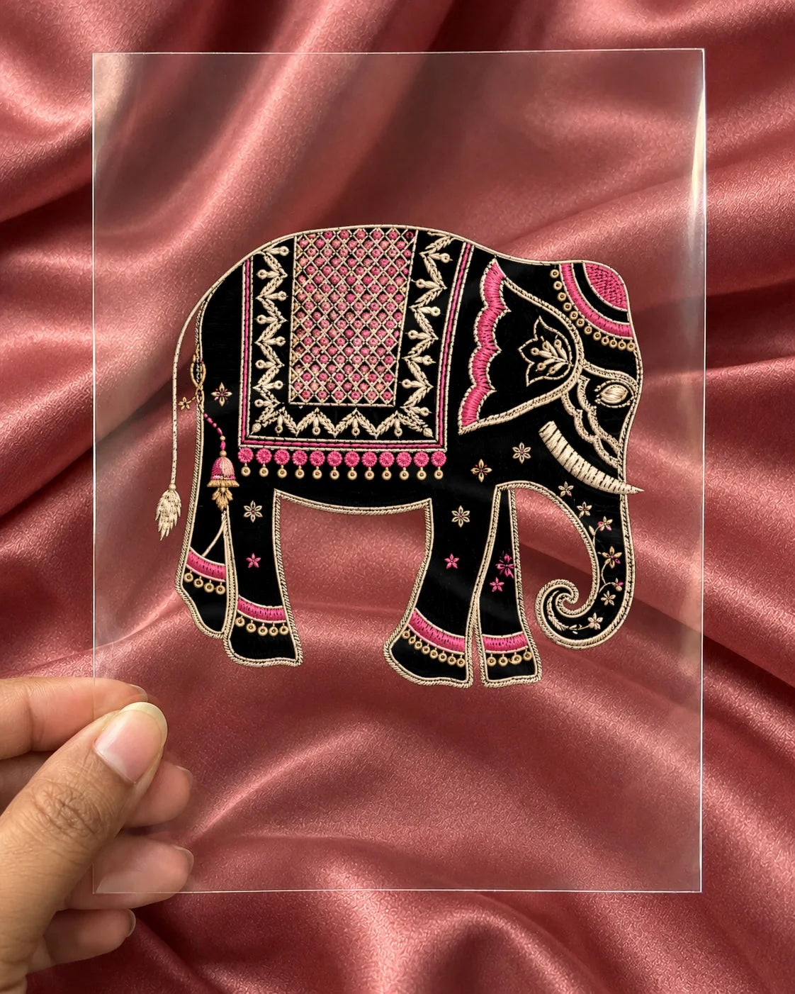 Shahi Hathi embroidery-look iron-on patch | Thread Theory