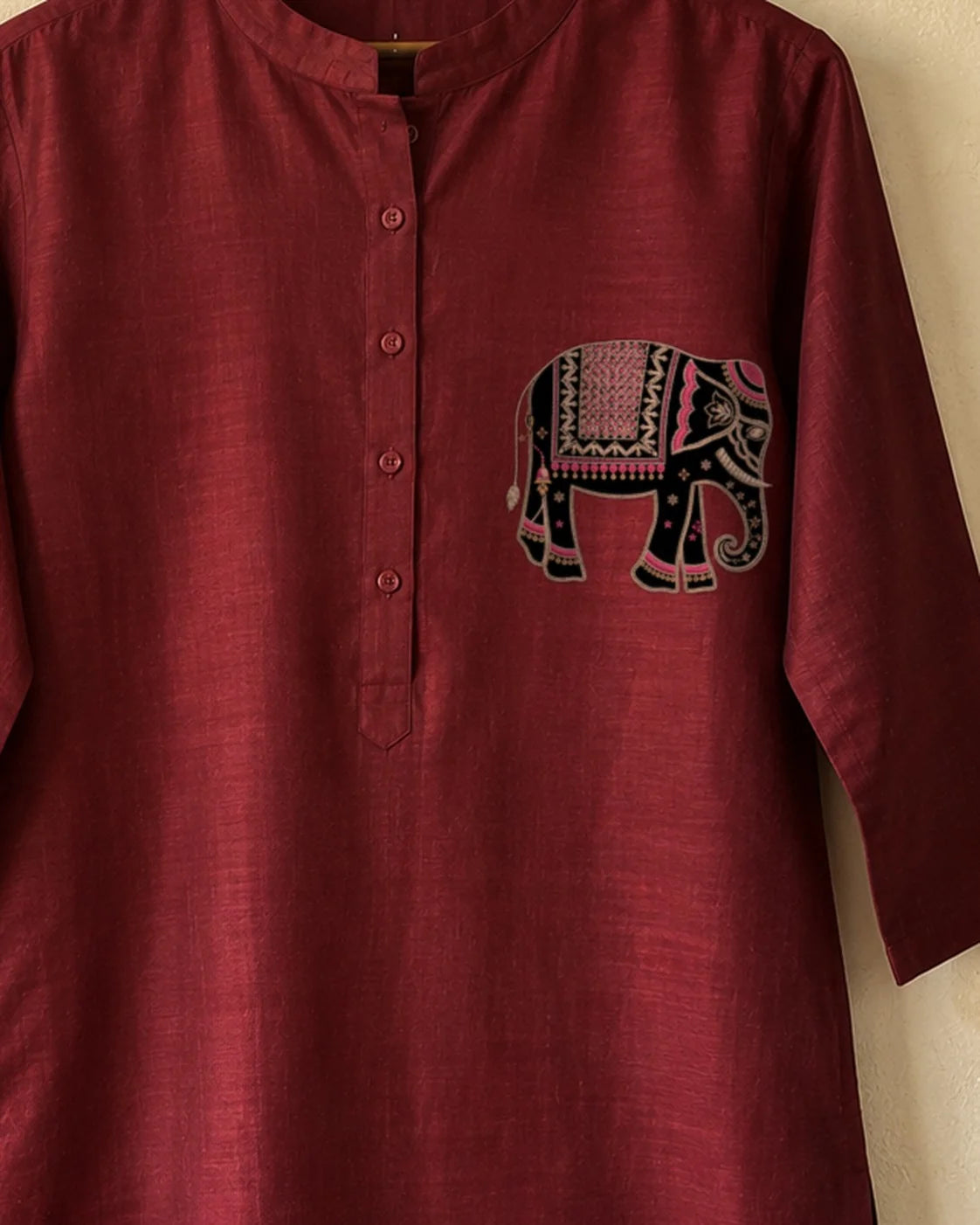 Shahi Hathi embroidery-look iron-on patch | Thread Theory