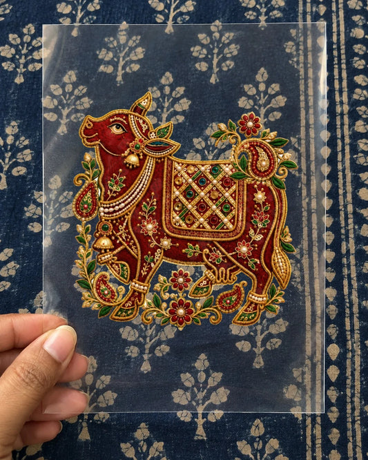 Shahi Nandi embroidery-look iron-on patch | Thread Theory