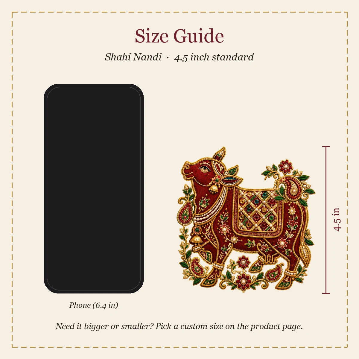 Shahi Nandi embroidery-look iron-on patch | Thread Theory