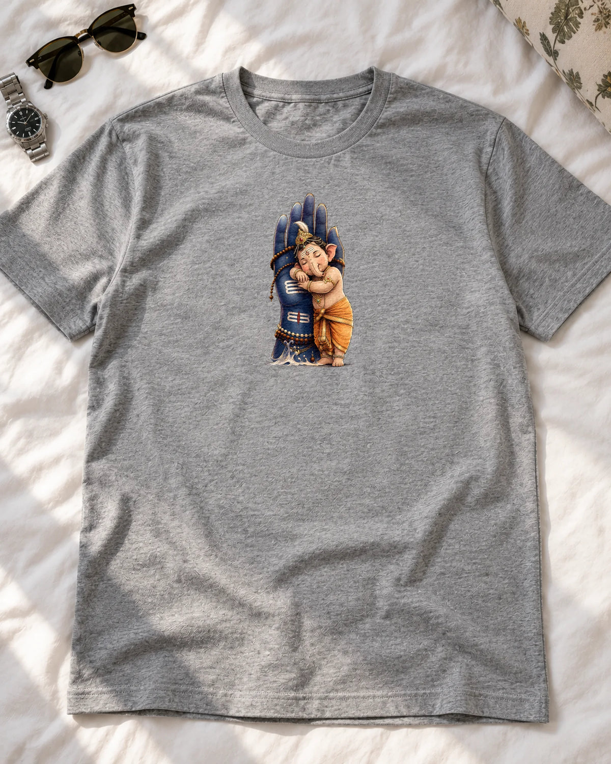 Shiva's Blessing iron-on patch on clothes