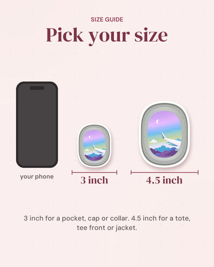 Size guide: 3 inch and 4.5 inch