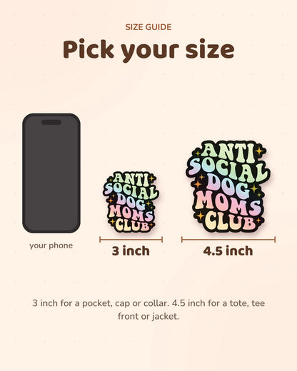 Size guide: 3 inch and 4.5 inch