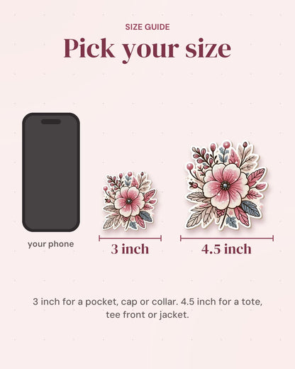 Size guide: 3 inch and 4.5 inch