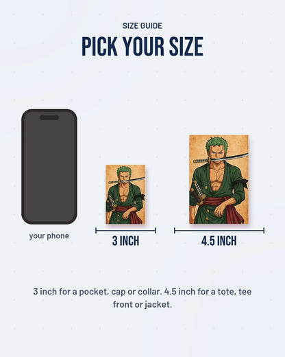 Size guide: 3 inch and 4.5 inch