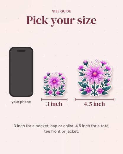 Size guide: 3 inch and 4.5 inch