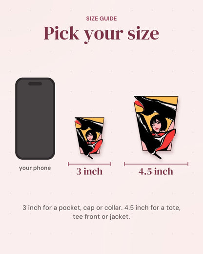 Size guide: 3 inch and 4.5 inch