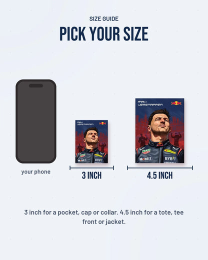 Size guide: 3 inch and 4.5 inch