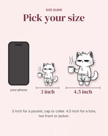 Size guide: 3 inch and 4.5 inch