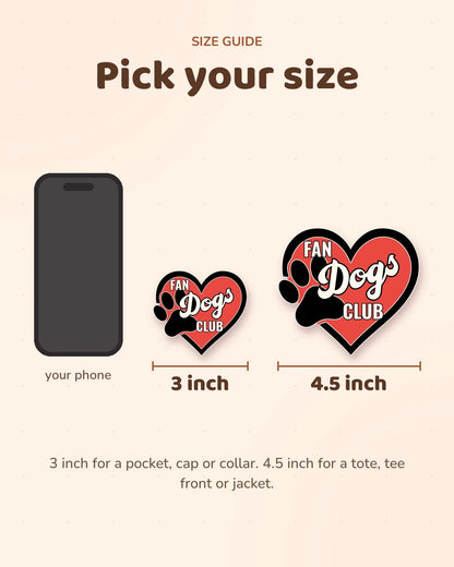 Size guide: 3 inch and 4.5 inch