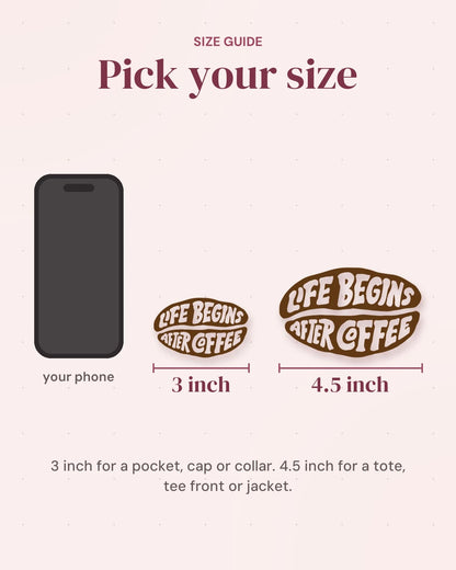 Size guide: 3 inch and 4.5 inch