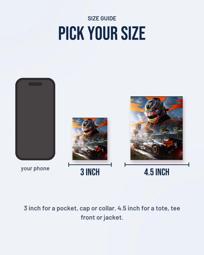 Size guide: 3 inch and 4.5 inch