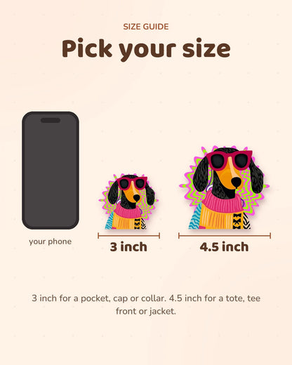 Size guide: 3 inch and 4.5 inch