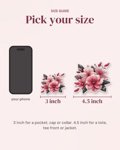 Size guide: 3 inch and 4.5 inch