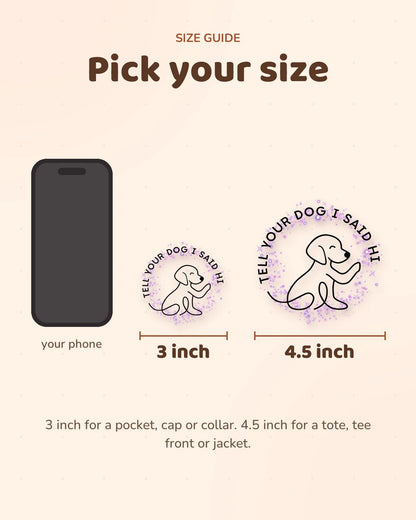 Size guide: 3 inch and 4.5 inch