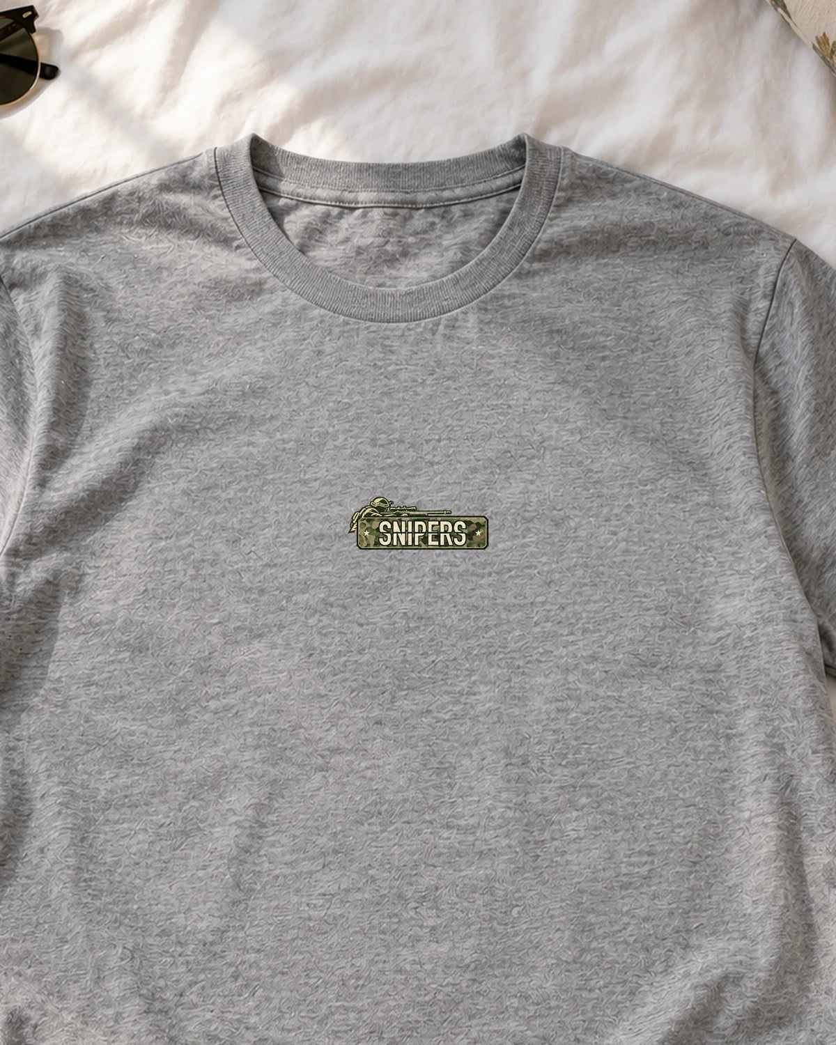 Sniper Squad iron-on patch on clothes