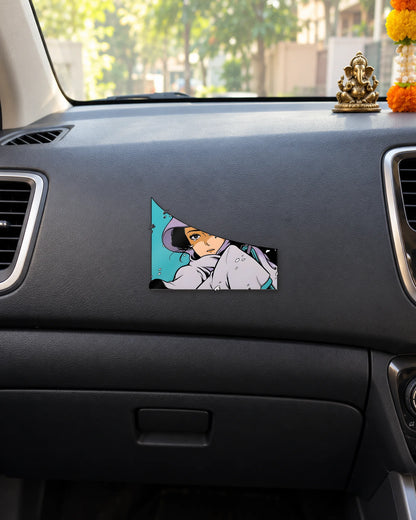 Snow Day Stare hard surface patch mockup
