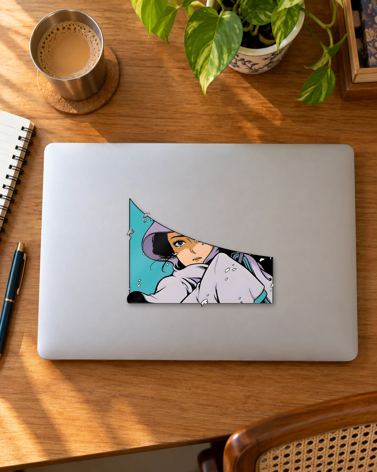 Snow Day Stare hard surface patch mockup