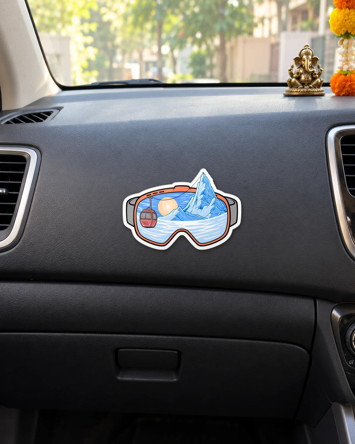 Snow Way Out sticker mockup