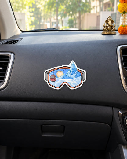 Snow Way Out sticker mockup