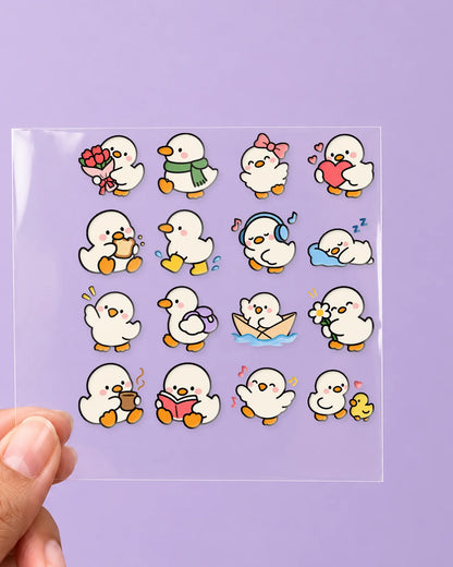 Softy Ducky mini hard surface patch sheet on clear film