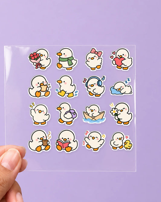 Softy Ducky mini hard surface patch sheet on clear film