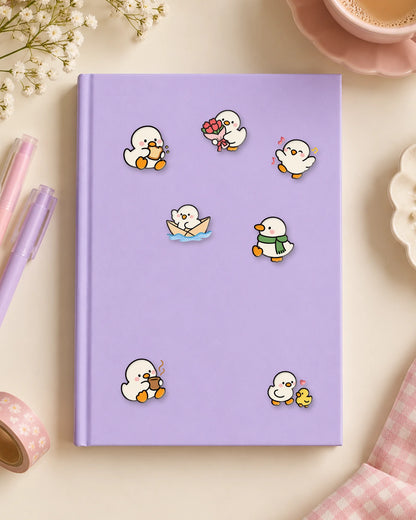 Softy Ducky mini patches on a journal