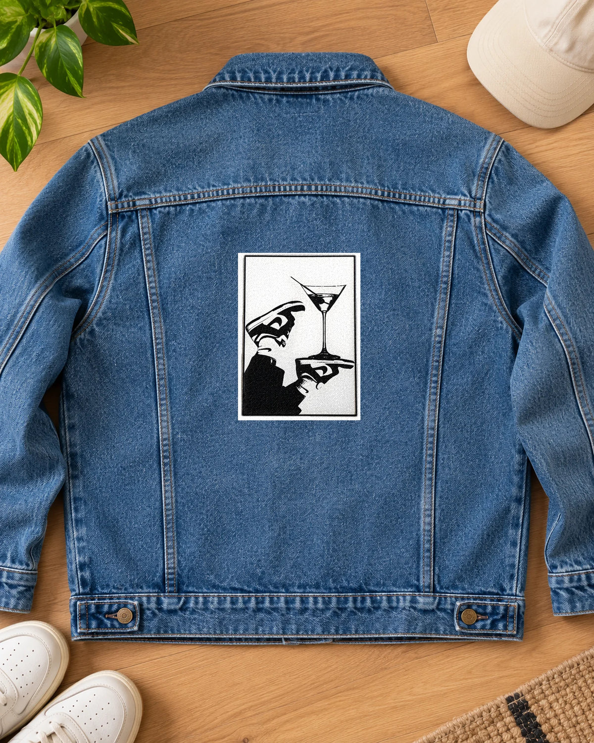 Sole Service iron-on patch on clothes