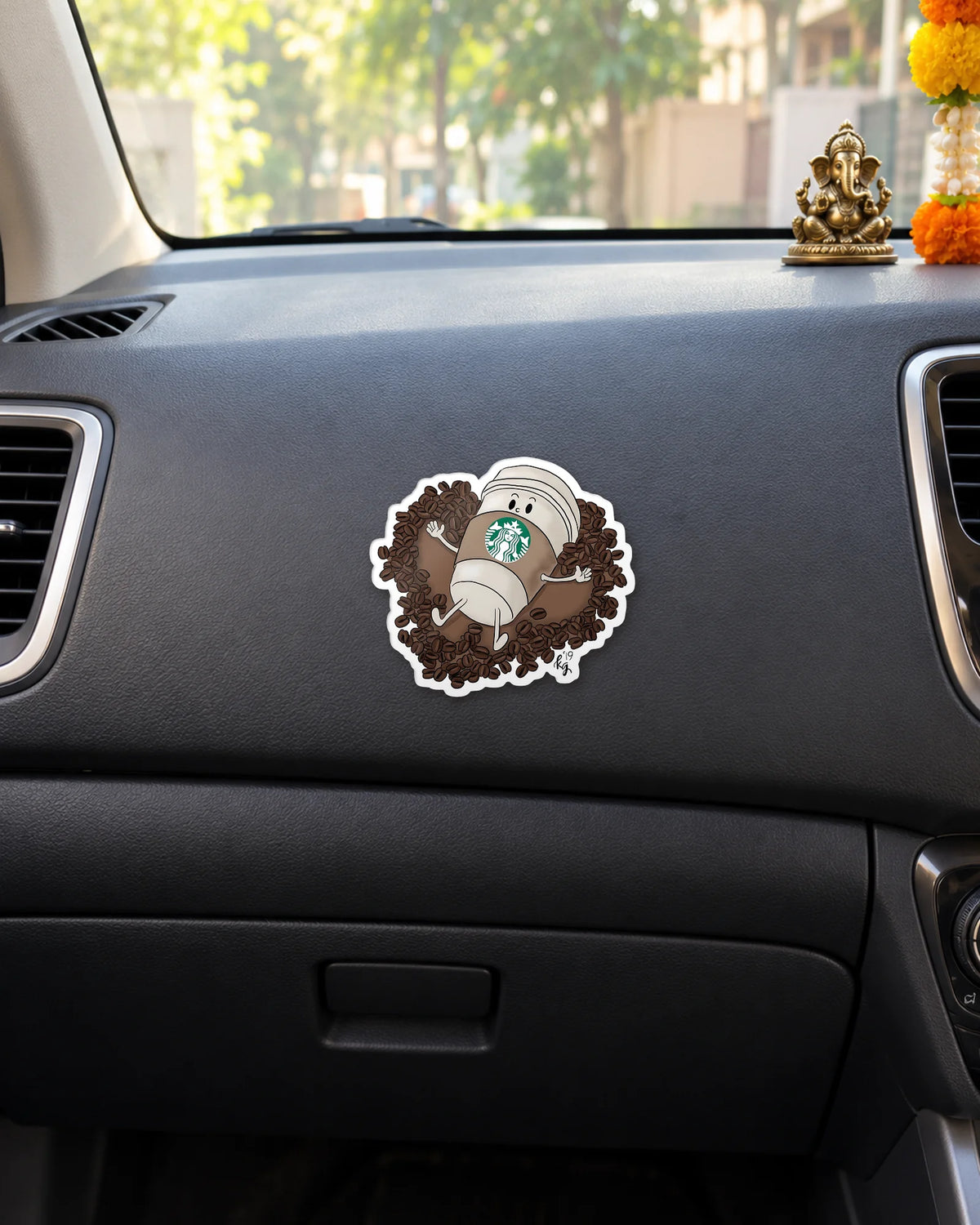 Starbrewed sticker mockup
