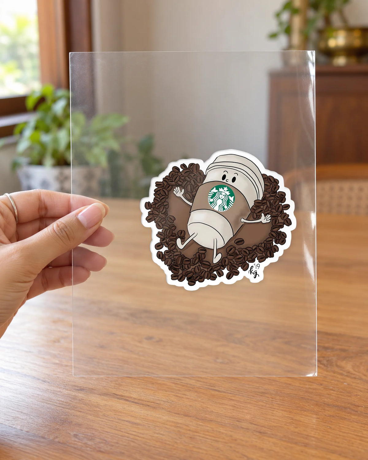 Starbrewed hard surface patch on clear film