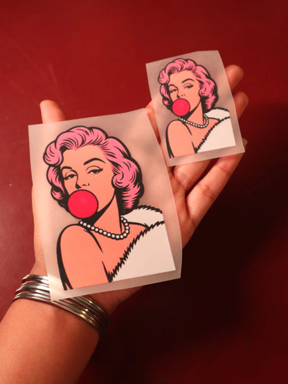 Bubblegum Diva | Iron-on Patch | Girlie Pop