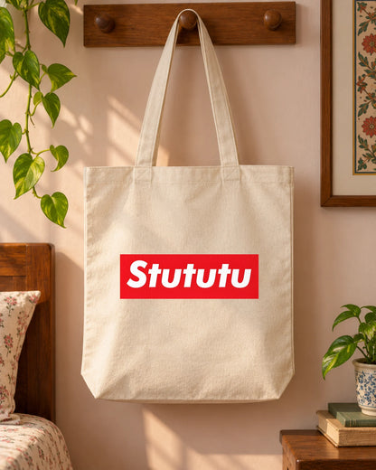 Stututu iron-on patch on clothes