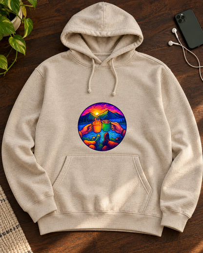 Summit Sip iron-on patch on clothes