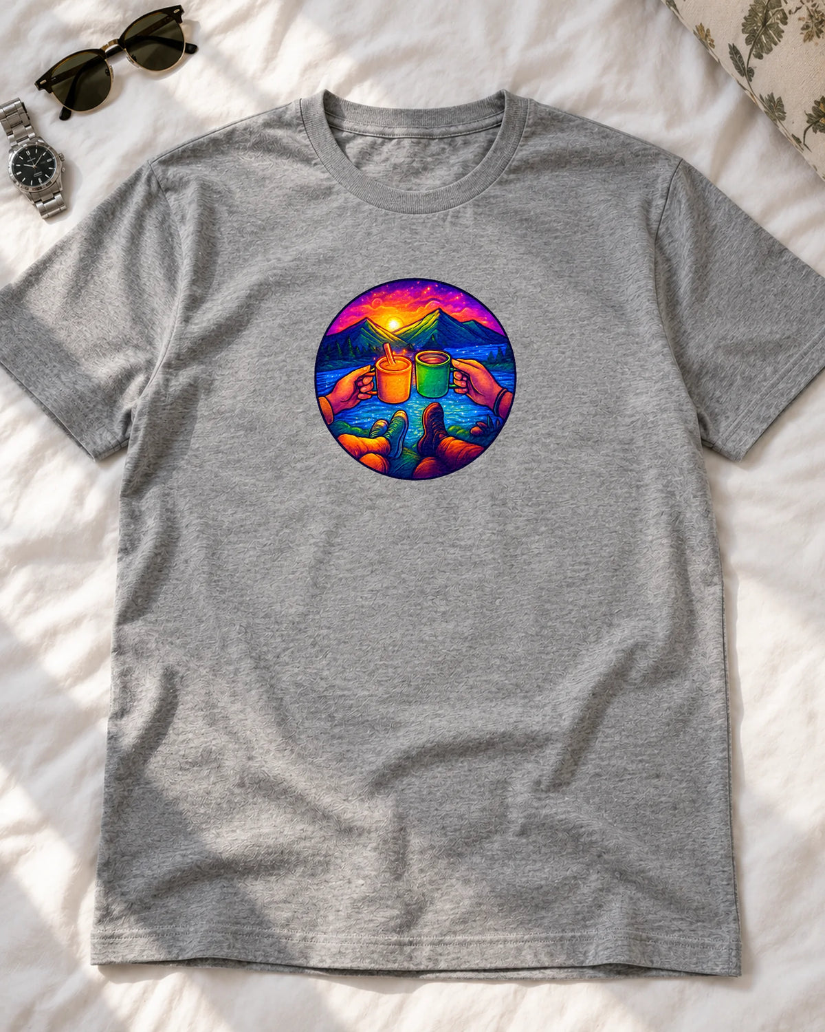 Summit Sip iron-on patch on clothes