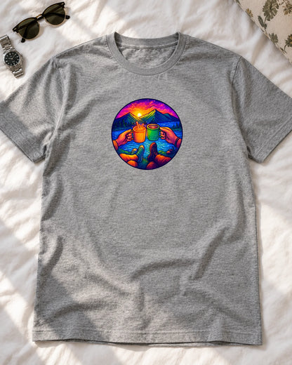 Summit Sip iron-on patch on clothes