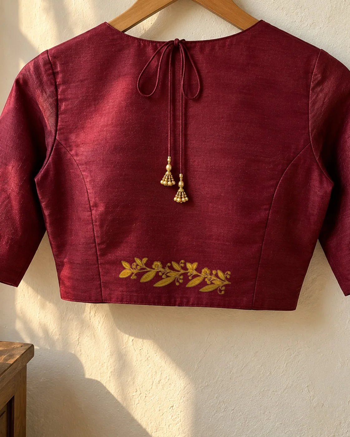 Sunehri Bel embroidery-look iron-on patch | Thread Theory