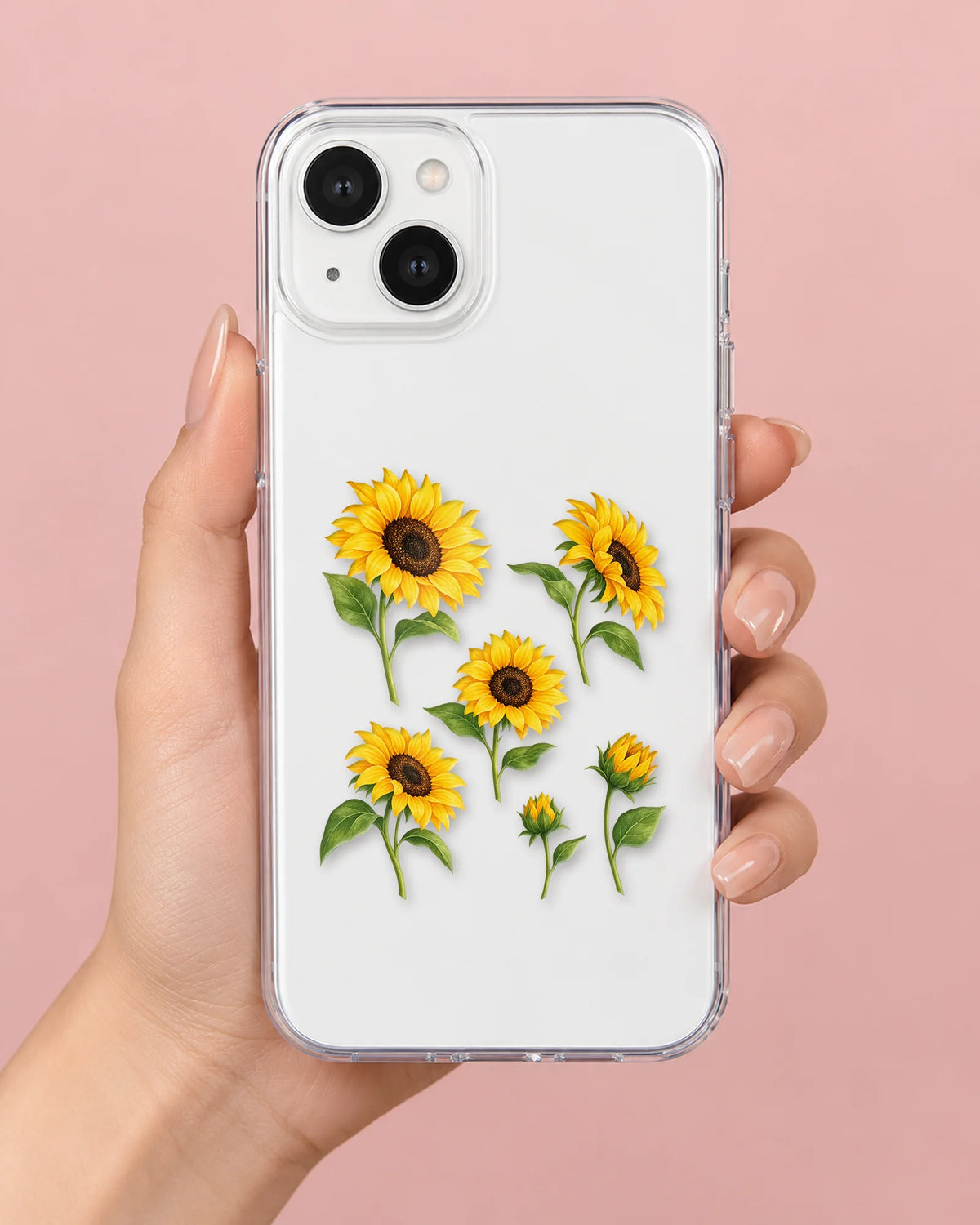 Sunflower Field phone makeover pack on a phone case