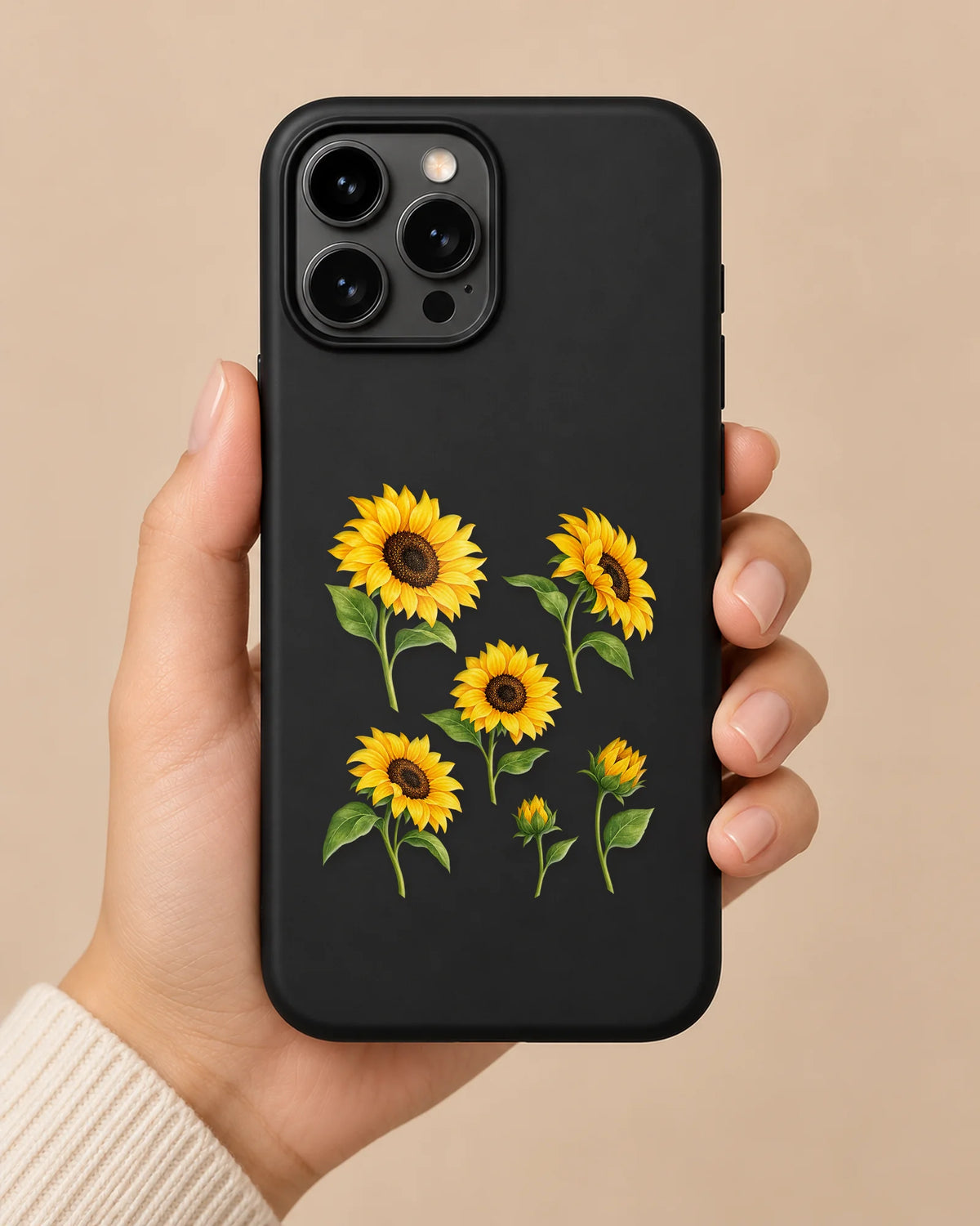 Sunflower Field phone case close-up