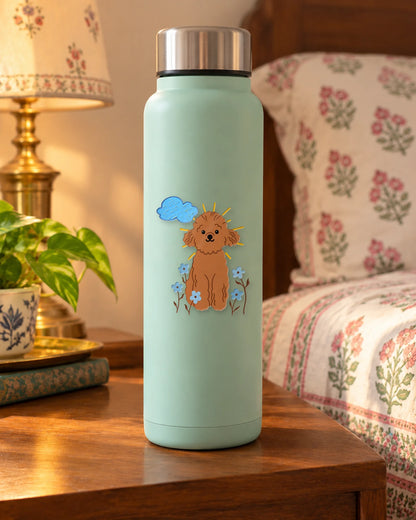 Sunny Pup sticker mockup