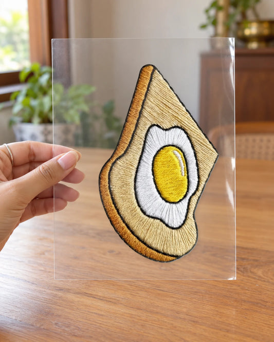 Sunny Side hard surface patch on clear film