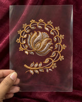 Swarna Kamal embroidery-look iron-on patch | Thread Theory