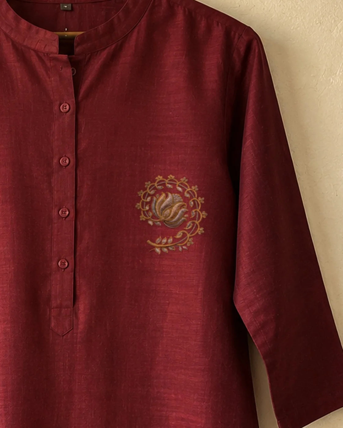 Swarna Kamal embroidery-look iron-on patch | Thread Theory
