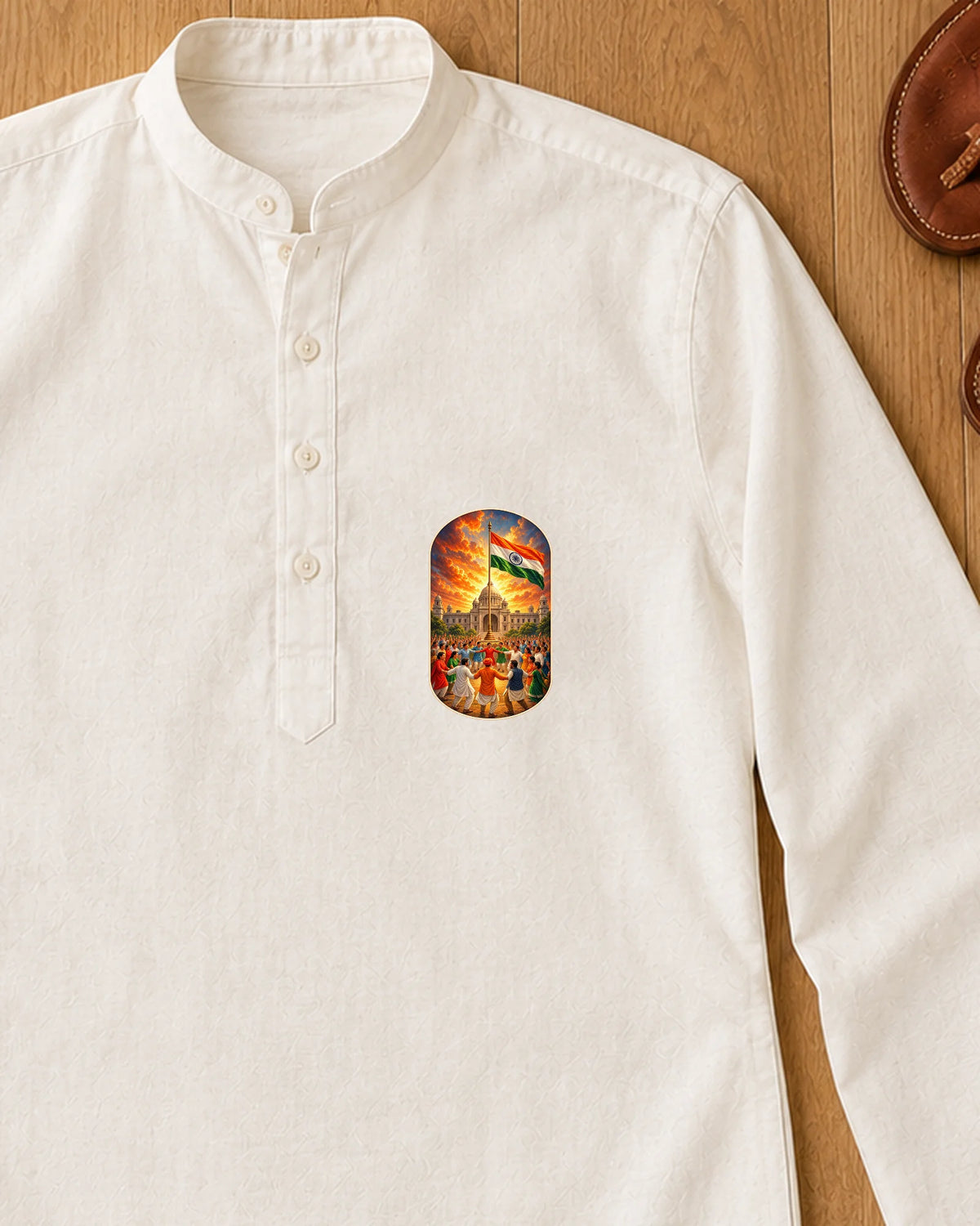 Swatantrata Utsav iron-on patch on clothes