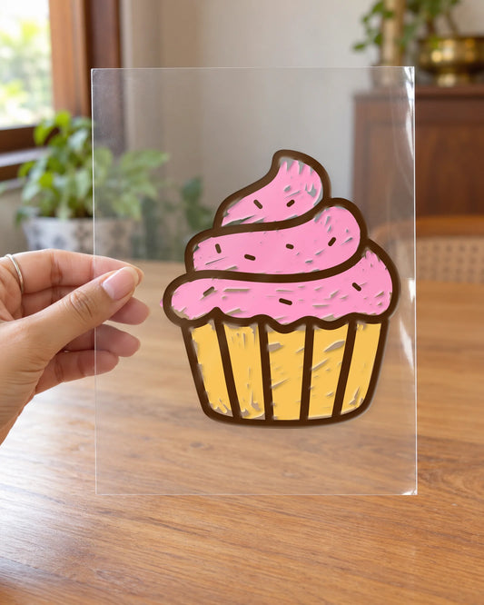 The Berry Bake hard surface patch on clear film