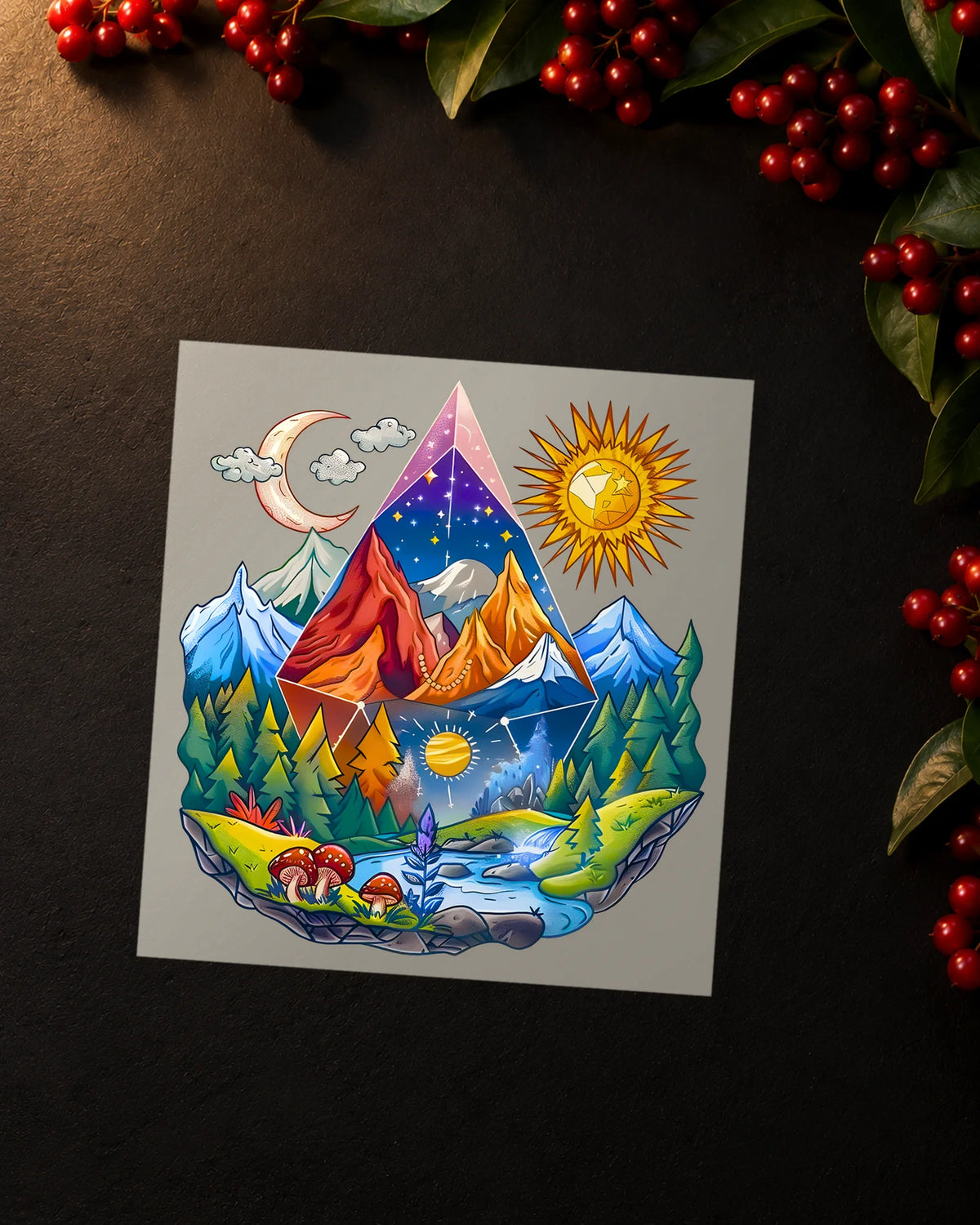 The Cosmic Prism iron-on patch transfer
